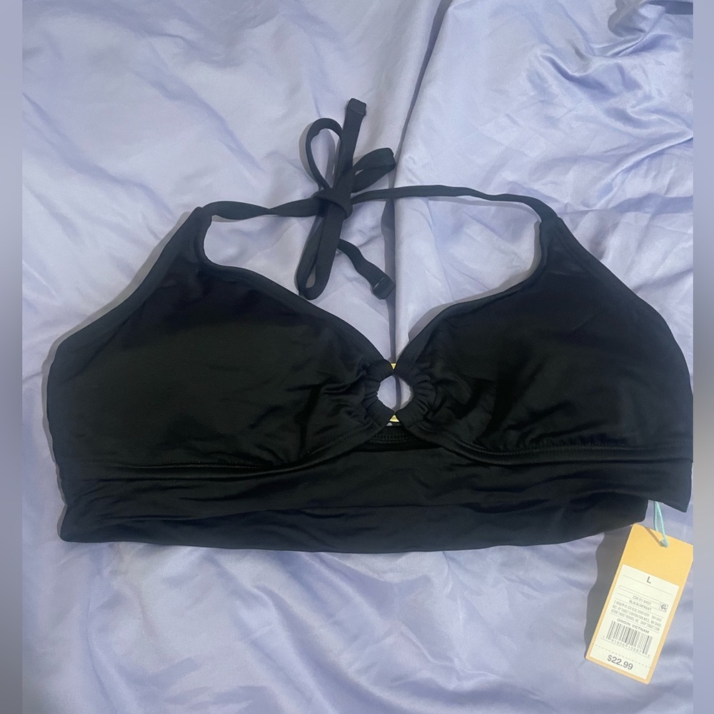 Kona Sol Black Swim/Bathing Suit Top